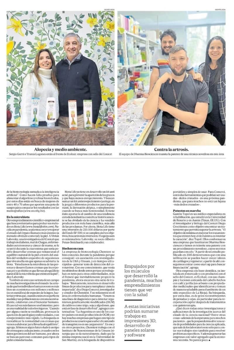 Ciencia cercana: los proyectos que salen del laboratorio, generan emprendimientos y nos mejoran la vida