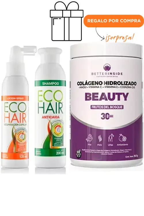 Combo Recuperación Capilar Betterinside Beauty + ECOHAIR Recuperación Capilar Tratamiento de 1 Mes