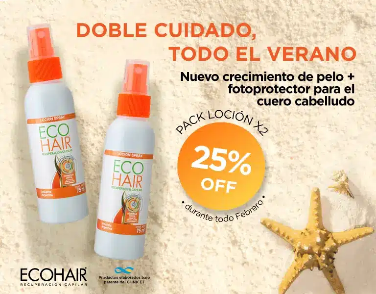 Doble cuidado todo el verano - Locion ECOHAIR x2 - 25% de descuento - Febrero 2026 - 768x600