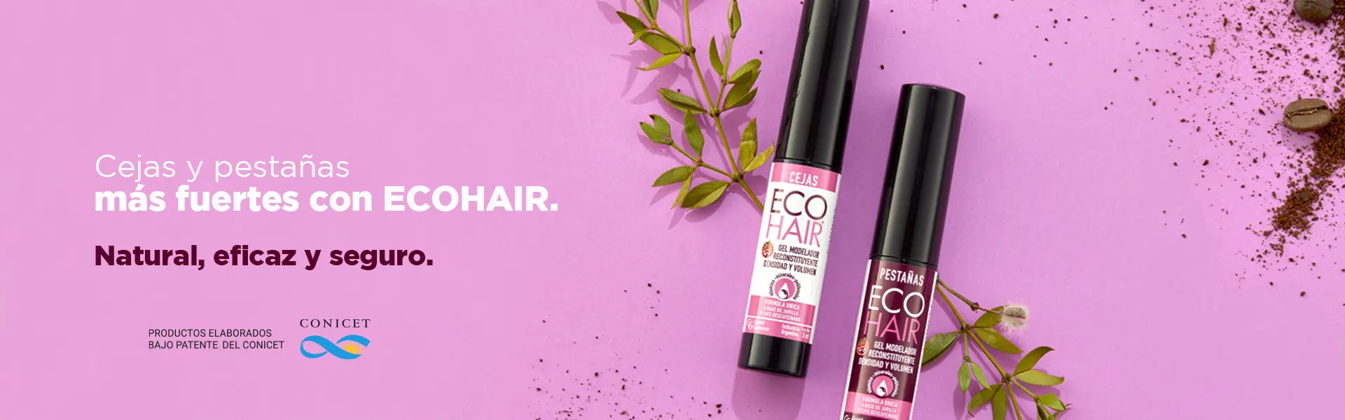 Cejas y pestañas más fuerte con ECOHAIR - 1920x600