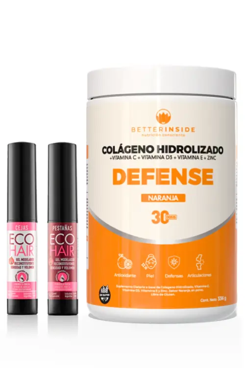 Combo Cejas y Pestañas Betterinside Defense + ECOHAIR Gel Pestañas y Cejas