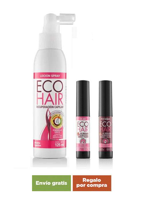 Combo loción ROSA ECOHAIR + Kit MIRADAS