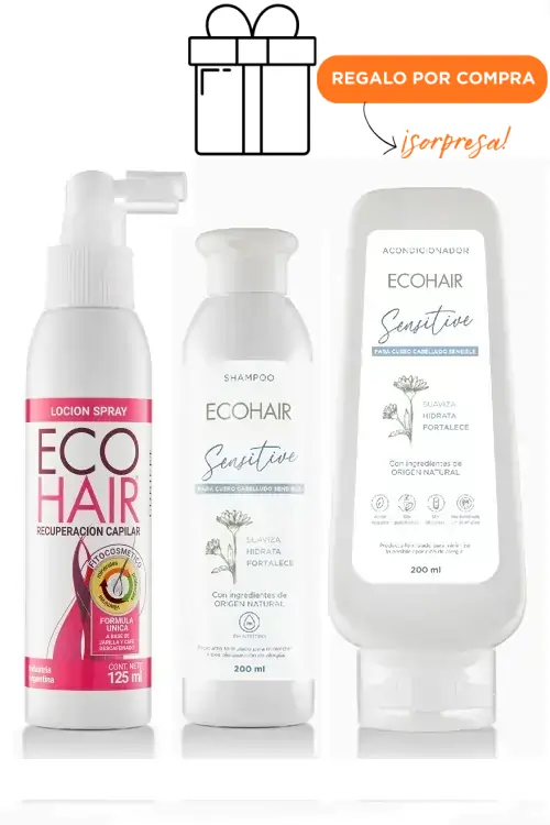 Combo loción ROSA ECOHAIR + Kit SENSITIVE