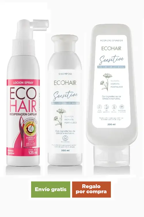 Combo loción ROSA ECOHAIR + Kit SENSITIVE