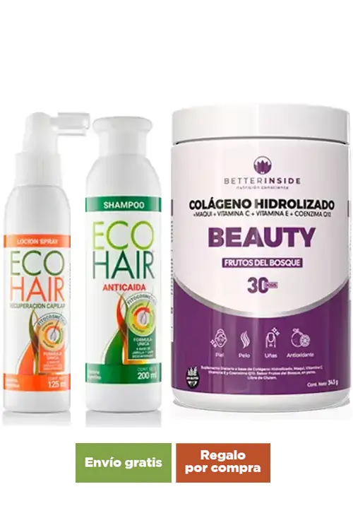 Combo Recuperación Capilar Betterinside Beauty + ECOHAIR Recuperación Capilar Tratamiento de 1 Mes
