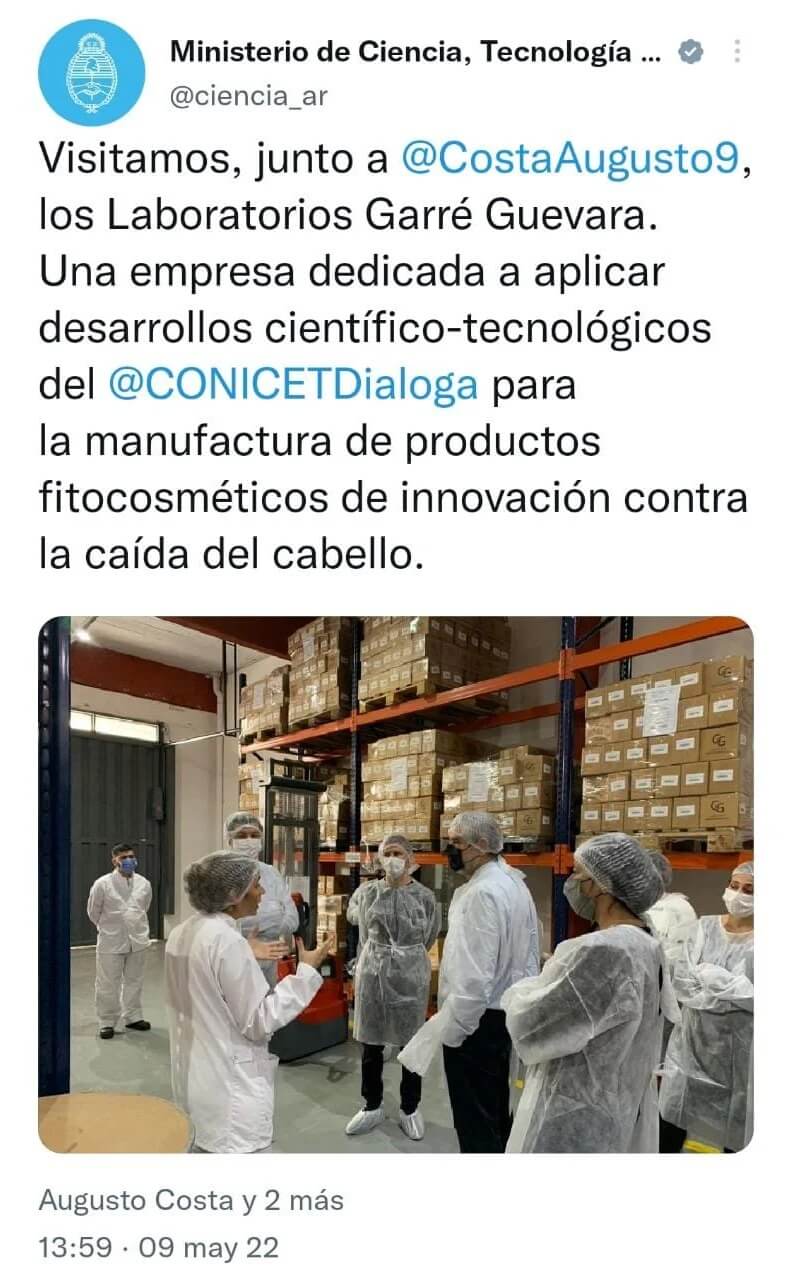 Comunicado del Ministerio de Ciencia y Técnologia