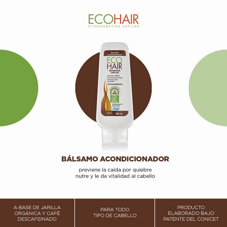 ECOHAIR Bálsamo acondicionador con jarilla y café