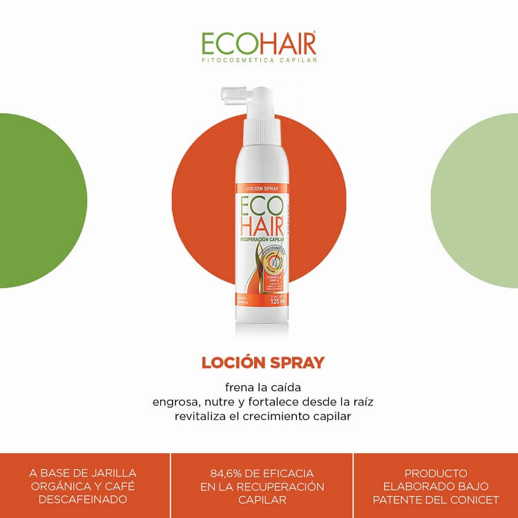 ECOHAIR Loción Spray con jarilla y café