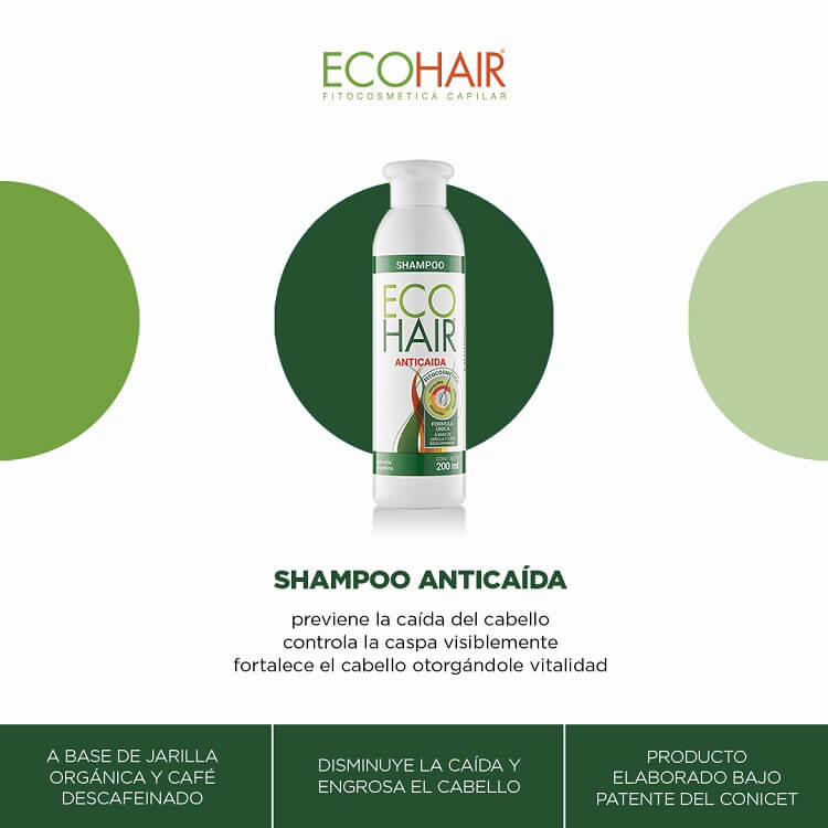 ECOHAIR Shampoo Anticaída con jarilla y café