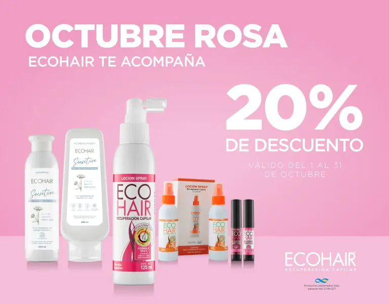 Octubre ROSA - 20% de descuento y 3 cuotas sin interés - ECOHAIR - 2025 - 768x600
