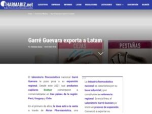 Pharmabiz - Garré Guevara exporta a LATAM
