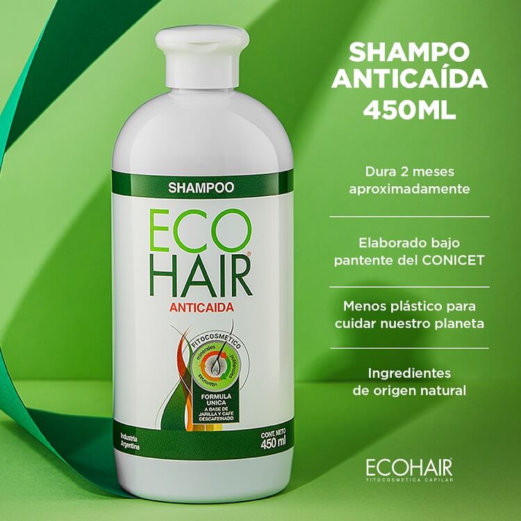 Shampoo Anticaída 450ml con jarilla y café